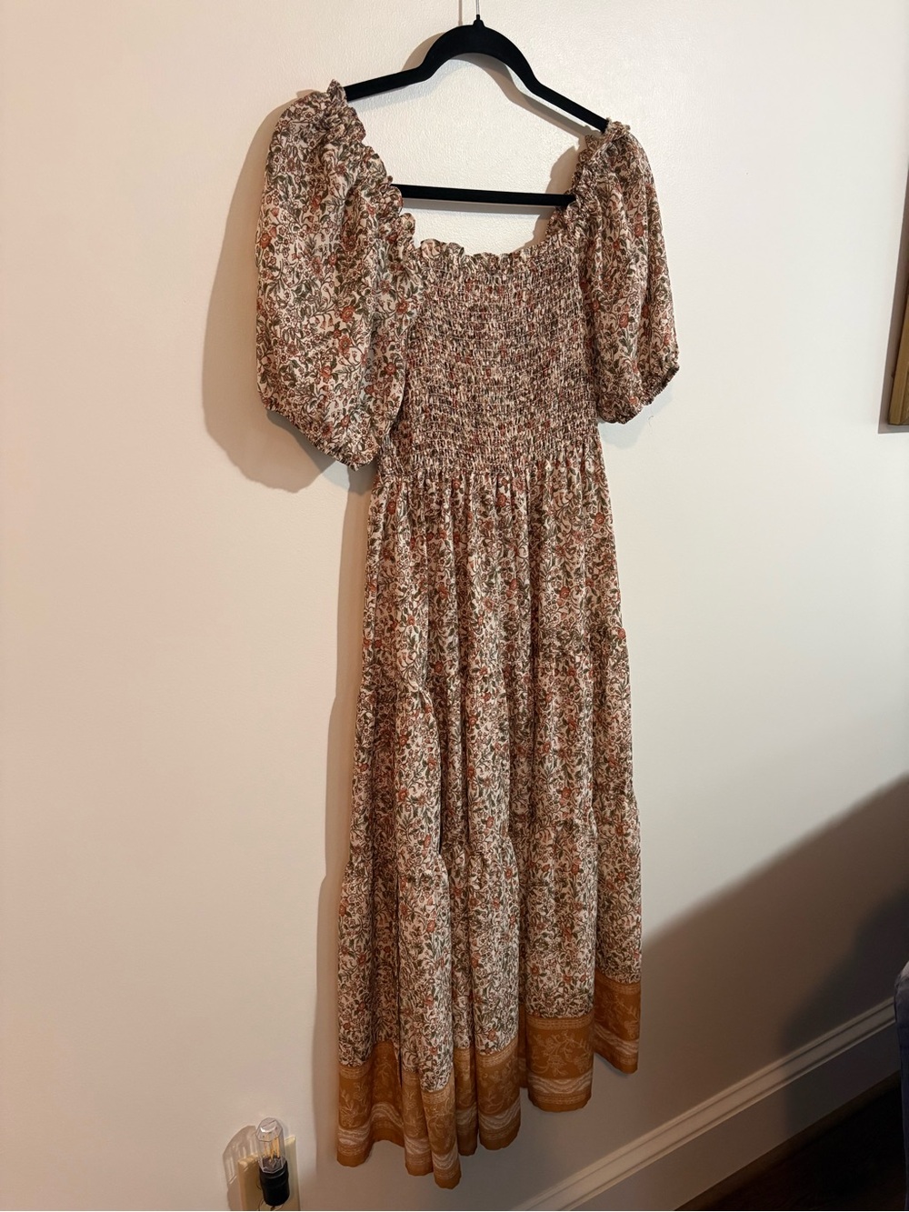 Beautiful floral maxi off the shoulder dress size small